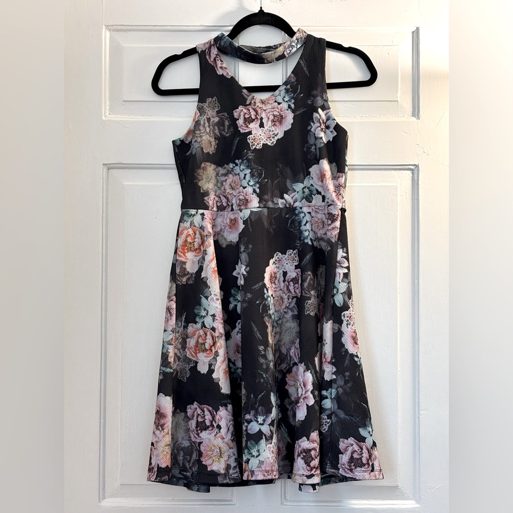 Pippa and Julie Floral Cutout Stretch Sleeveless Girls Dress, size 14